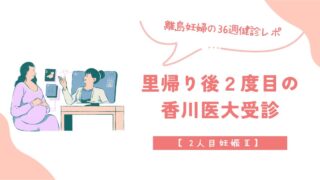 【2人目妊娠Ⅱ】離島妊婦の36週健診レポ|里帰り後2度目の香川医大受診