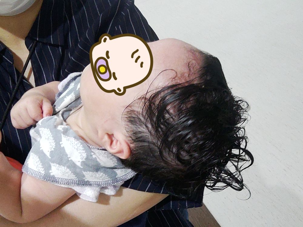 エコー後に眠っている写真